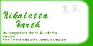 nikoletta harth business card